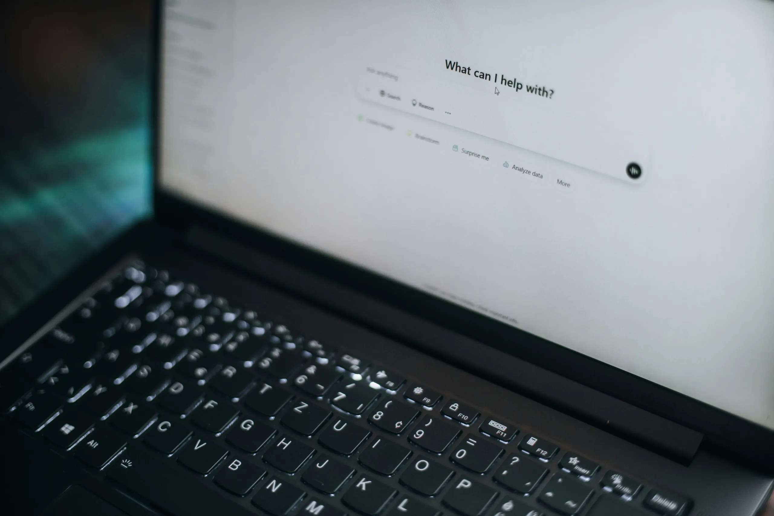 image of computer screen open to an AI engine prompt winto